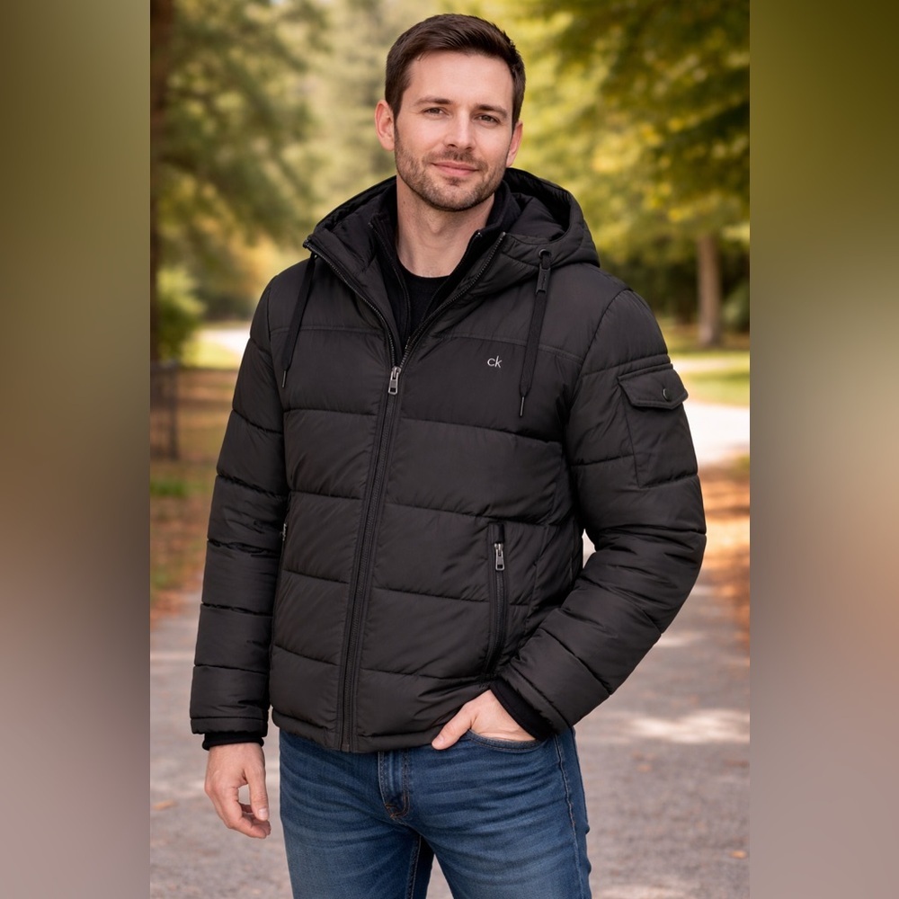 Calvin Klein Black Puffer Jacket NEW